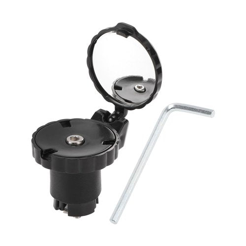 TUCKBOLD Bike Rearview Mirror 4.4x4cm Adjustable | Front Handlebar Bike Mirror Black with Mounting Accessories for Bicycle Mountain Road Bike 1 Set