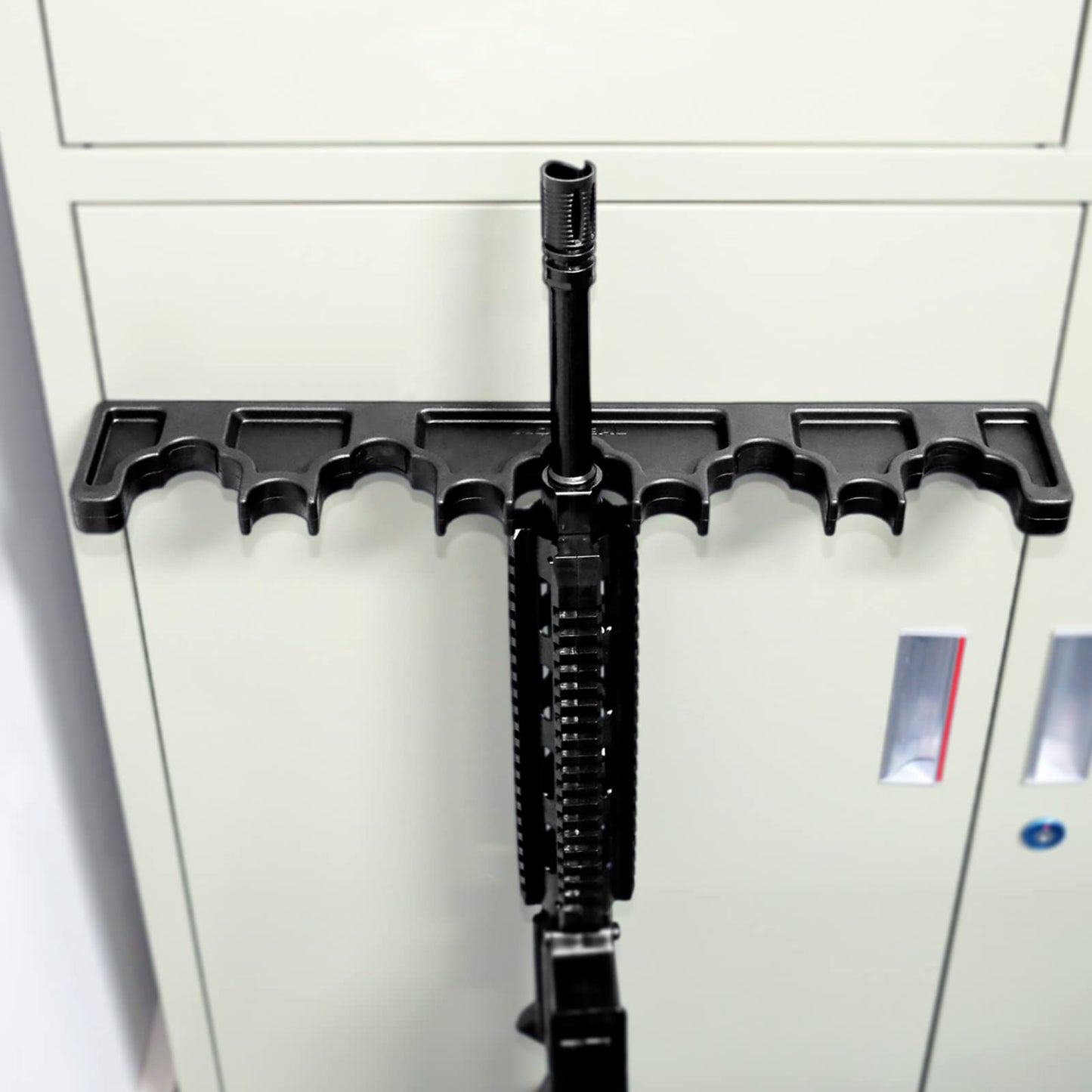 Adoreal 2PCS Magnetic Rifle Rack, 5 Slots Durable Rubber Gun Rack for Gun Storage, Magnetic Gun Holder in Gun Cabinet, Shotgun Rifle Barrel Rest Gun Safe Organizer Indoor Gun Racks