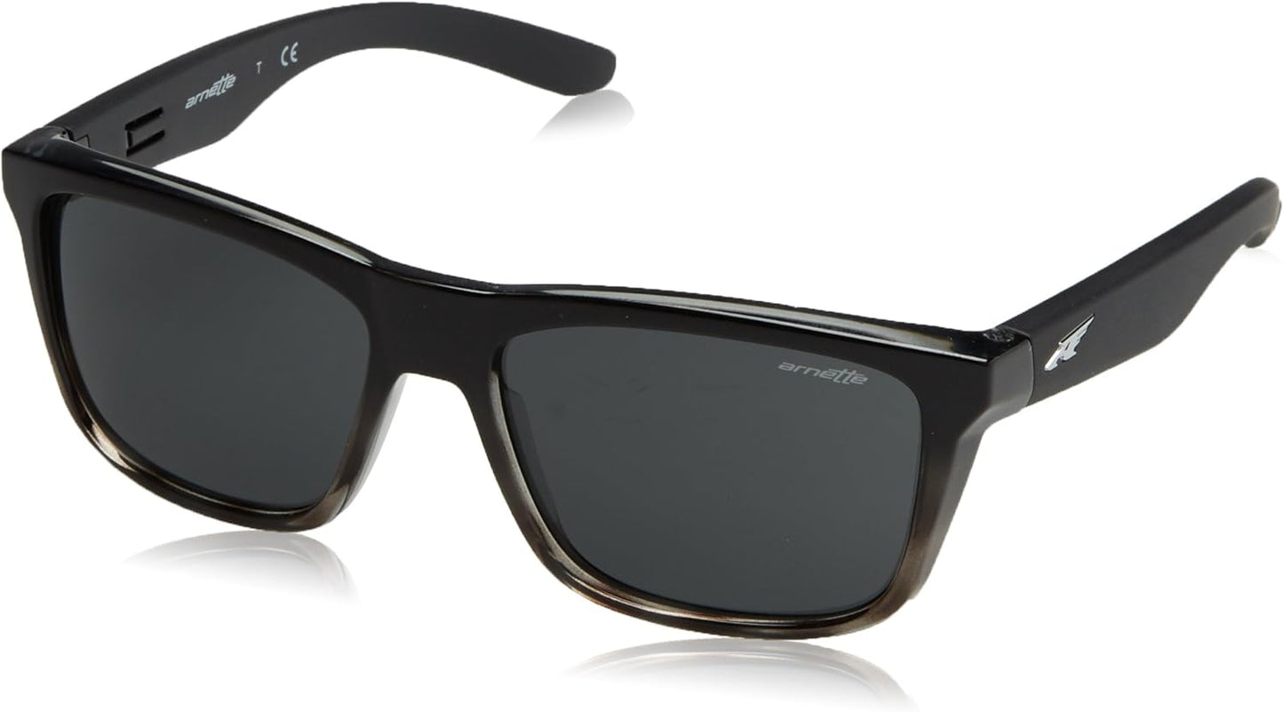 ARNETTE AN4217 Sunglasses - Matte Black Fade to Grey, 57mm Dark Grey Lens