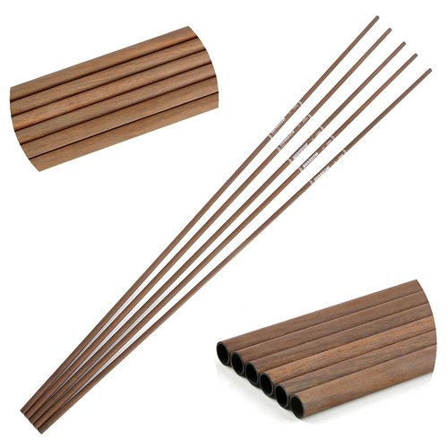 ZSHJGJR 31 Inch 6.2mm Archery Pure Carbon Hunting Arrow Shaft Tubes Spine 340 400 500 600 for DIY Hunting Arrows Bare Raw Shaft Recurve Bow Compound Bow Shooting 6/12/24pcs (12, Spine 500)