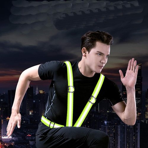 HEHEBON Reflective Vest Running 2Pack,High Visible Reflective Gear for Nighttime Running Biking Motorcycle Dog Walking, Adjustable Safety Vest fits Well Men Women Kids