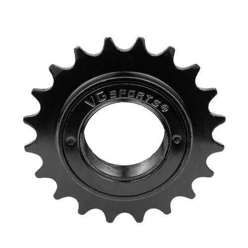 VG SPORTS Single Speed Bike Freewheel, 20T Compatible with 1/2' x 1/8' Bicycle One-Speed Freewheel Threaded Type Freehub Replacement Parts (Black)