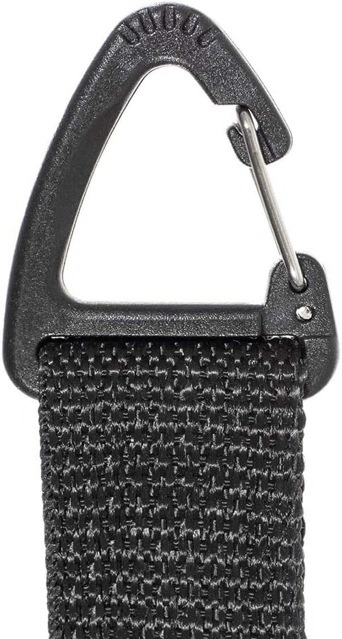 West Coast Paracord Black Plastic Triangle Carabiner Clips with Strap Slit