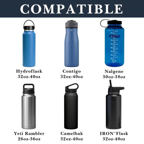 Linkidea Car Seat Side Water Bottle Organizer Compatible with Yeti Rambler Bottle 26oz/36oz, Hydro Flask 32oz/40oz, Vehicle Seat Side Storage Hanging Bag for Large Waterbottle Holder