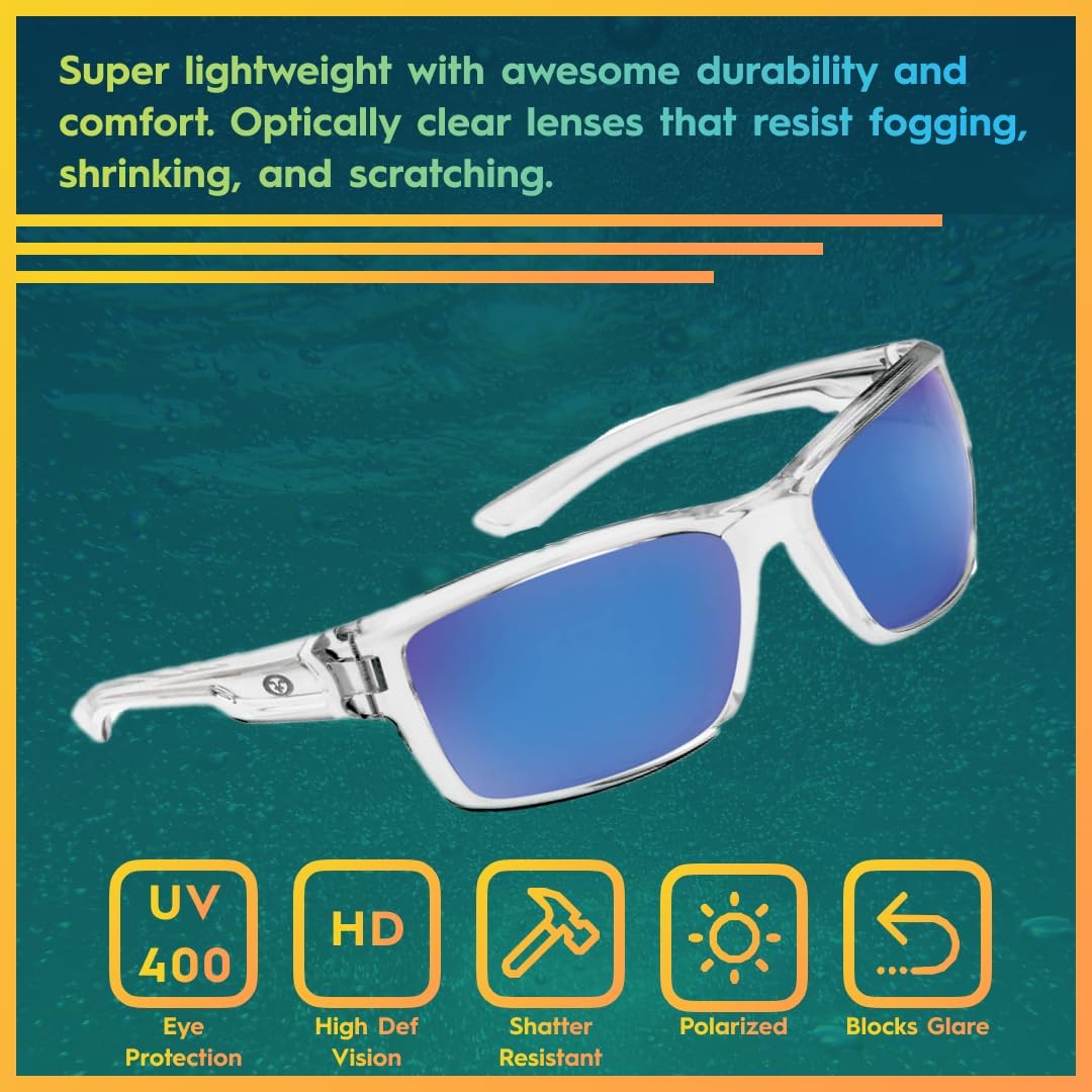 Polarized Fishing Sunglasses with AcuTint UV Blocker - Outdoor Sports Eye Protection