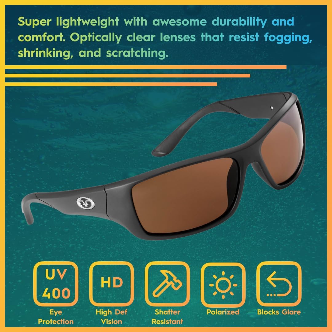 Triton Polarized Fishing Sunglasses with AcuTint UV Blocker - Outdoor Sports Gear