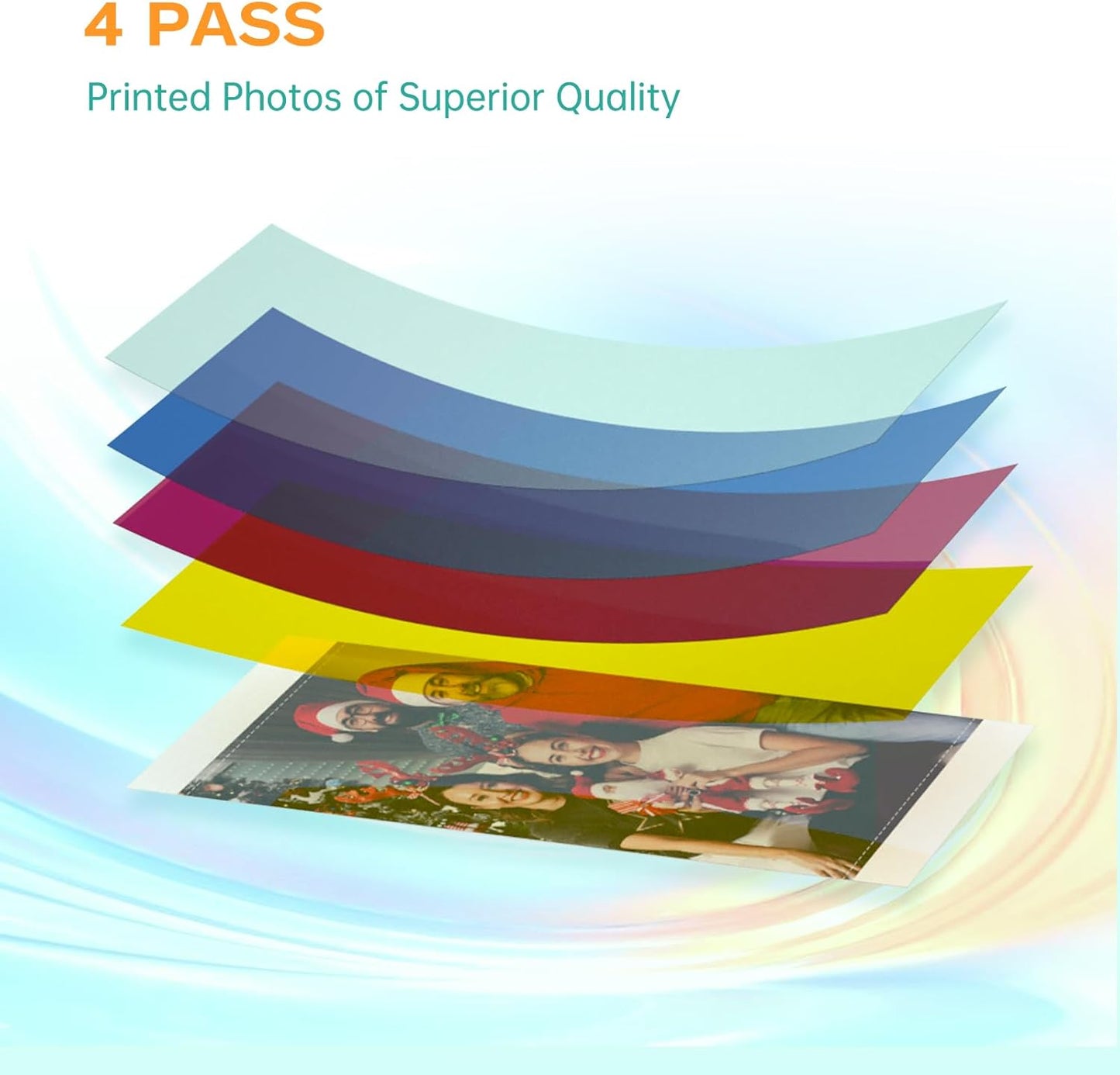 4x6 Photo Printer with 108 Sheets & 2 Ribbons - Dye Sublimation Wireless Portable Photo Printer for iPhone & Android Smartphones, Home & Travel Picture Printing, Ideal Gift, Beige