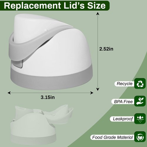 Replacement Cap Fit for Owala FreeSip Insulated Stainless Steel 16oz 24oz 32oz 40oz, Replacement Lid Fit for Owala FreeSip Clear Tritan Plastic Water Bottle (White)