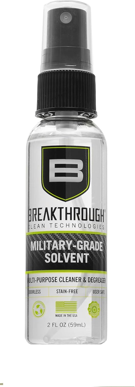 Breakthrough Clean Technologies Military-Grade Handgun and Rifle Cleaning Solvent, Grease Remover - 6oz/2oz/15ml/32oz Spray Bottle