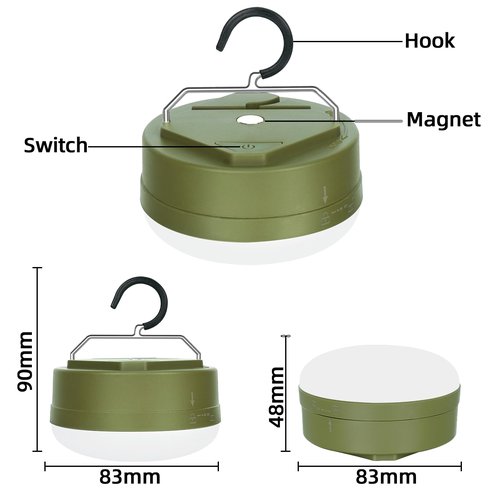 MOSLIGHTING LED Camping Lantern, 1000LM Battery Power Camping Lights, Red Light, IPX4 Waterproof Tent Light, 5 Mode, Portable Flashlight for Power Outage, Emergency, Hurricane, Hiking