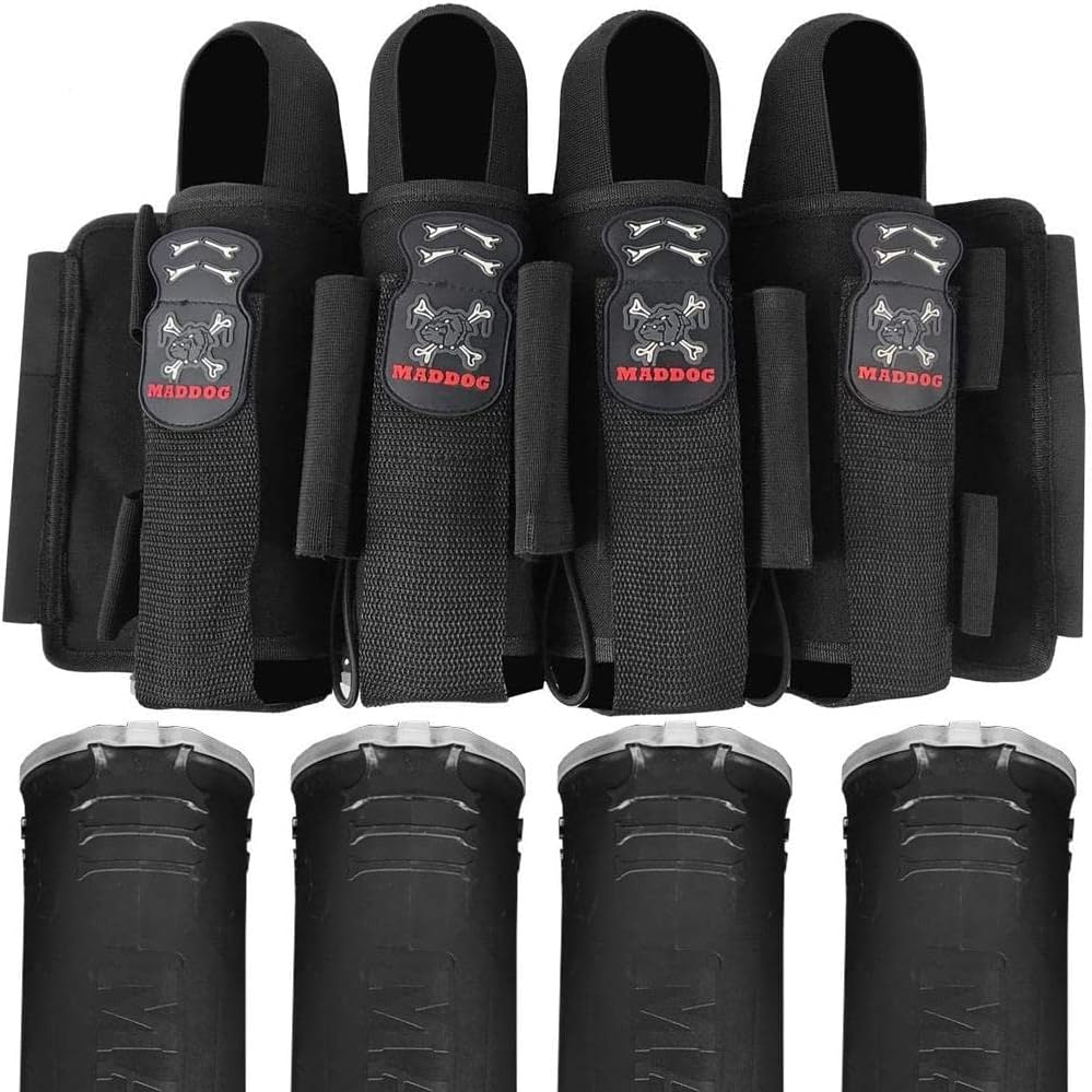 Maddog Pro 3+2 Paintball Harness Pod Pack | Pod Ejection | Adjustable Elastic Velcro Belt