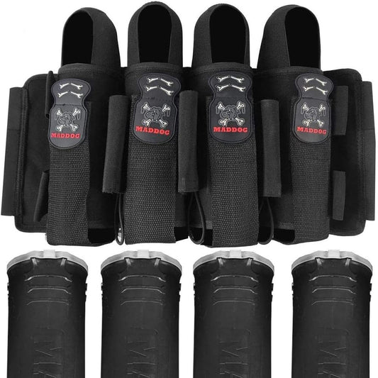 Maddog Pro 3+2 Paintball Harness Pod Pack | Pod Ejection | Adjustable Elastic Velcro Belt