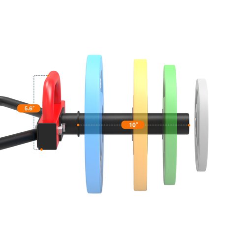 Hex Trap Bar 2-Inch Olympic Weightlifting Barbell,48.6" Deadlift Bar for Squats,Shrugs,Push-Ups,400Lbs Weight Capacit Suitable Home Gym Equipment Workouts for Beginners,Women,Men（Black-Red）