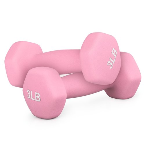 MADOG Dumbbell Set, Anti-Slip Neoprene Coated Hexagon Hand Weights for Home Gym Equipment Workouts Strength Training