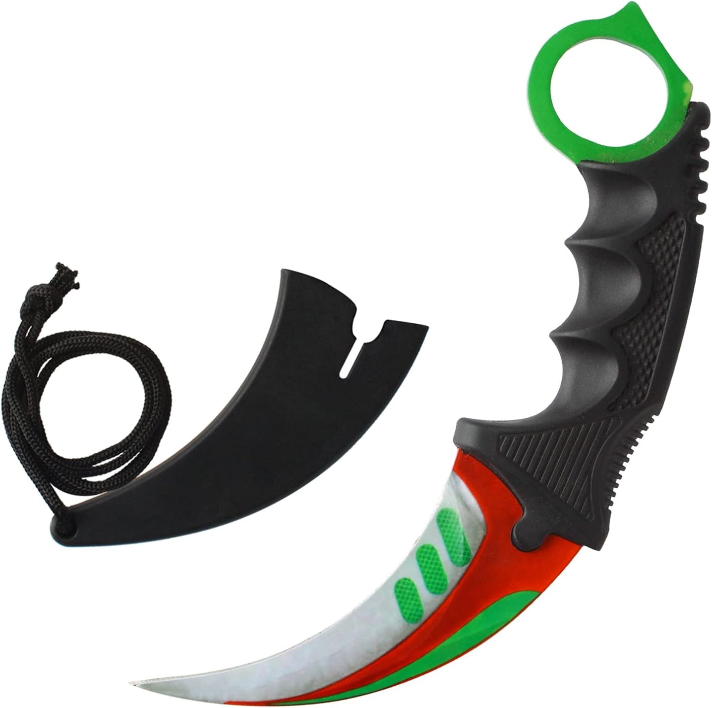 Andux Karambit Camping Hunting Tool with Cord ZD-01 (Purple-White)