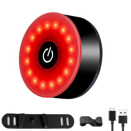 AaiLucky Bike Tail Light, LED Bicycle Rear Light for Night Riding, Rechargeable Helmet Warning Light, Adults Kids Cycling Scooter Accessories, 5 Lighting Mode & 56H Running Time, Waterproof
