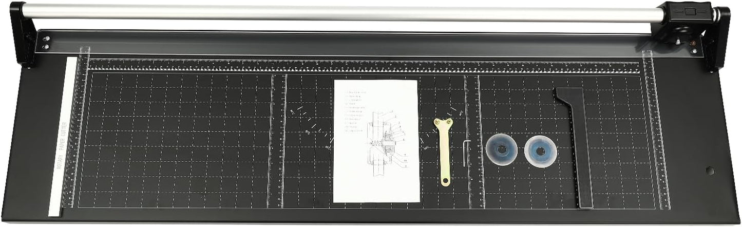 36 Inch Paper Cutter Heavy Duty Paper Cutter for A4 Paper Guillotine Rotary Paper Cutter for Offices Schools and Crafts