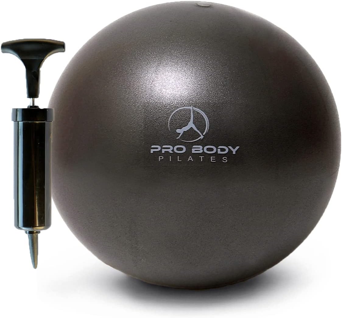 ProBody Pilates Small Exercise Ball with Pump - 9 Inch Workout Ball for Stability, Barre, Yoga, Core & Physical Therapy