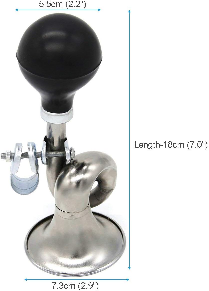 G Ganen Bugle Horn, Chrome Plated w/ Black Bulb