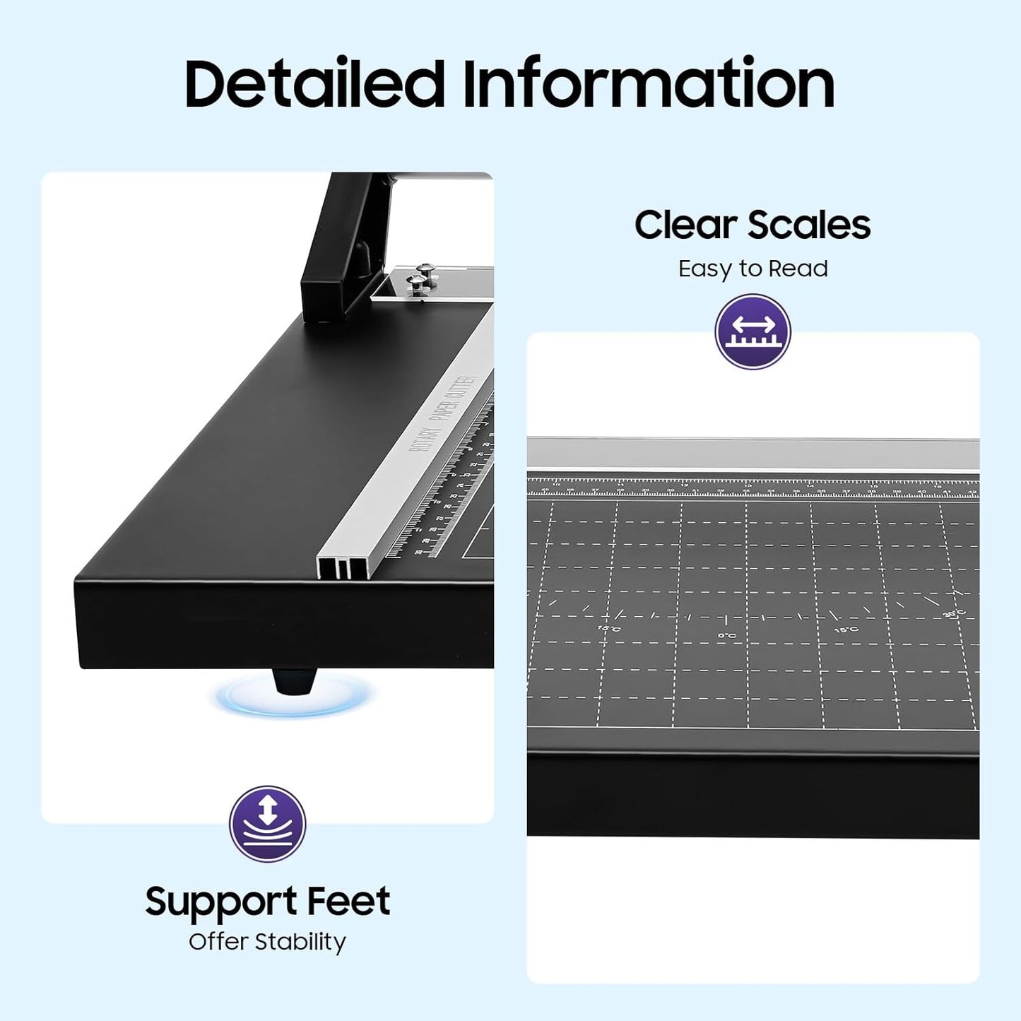 36 Inch Paper Cutter Heavy Duty Paper Cutter for A4 Paper Guillotine Rotary Paper Cutter for Offices Schools and Crafts