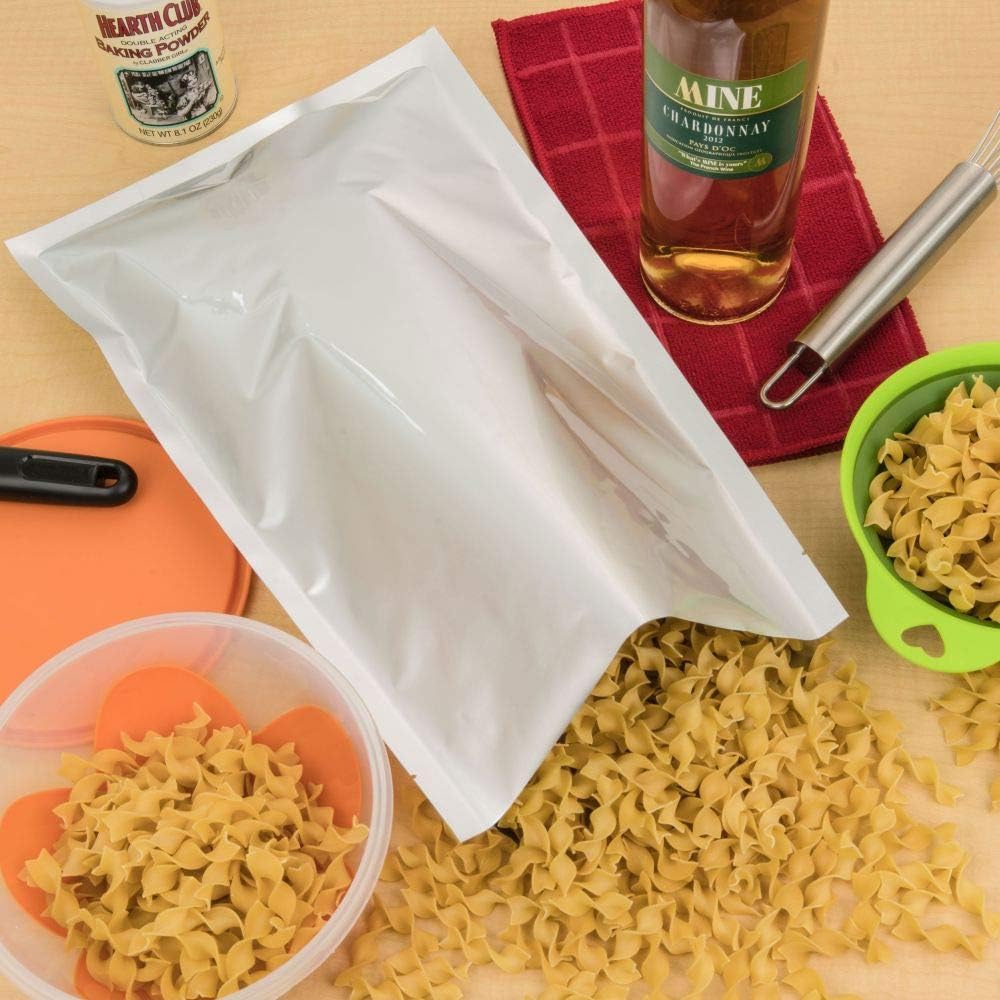 Dry-Packs 1-Gallon, 10"x16" Mylar Moisture & Static Shielding Bags, 20 Pack - For Food Shipping & Storage, Silver, (MB10x16-20PK)