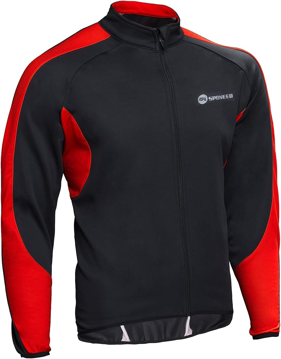 sponeed Men's Windproof Jackets Cycling Fleece Coat Shirts Winter Thermal Snowing Running Tops Bike Overcoats
