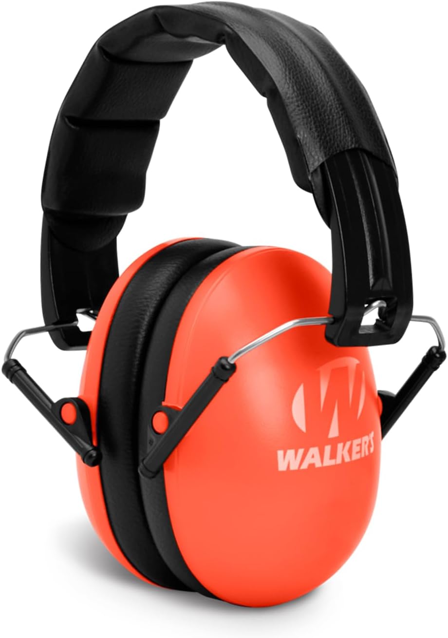 Walker's Youth & Women's Shooting Low Profile Folding Padded Headband Adjustable Hearing Protection Earmuffs