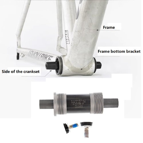 ZHIQIU Bike Bearing Bottom Bracket,Square-Taper Bottom Bracket 68mm,Bicycle BB. (68 * 118MM)