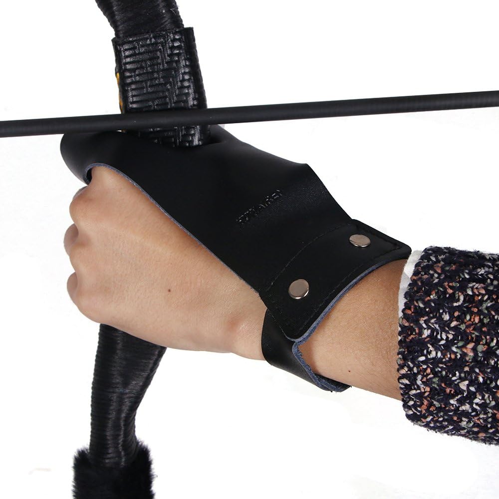 TOPARCHERY Archery Hand Guard Protector Shooting Glove Black for Left Hand (Black)
