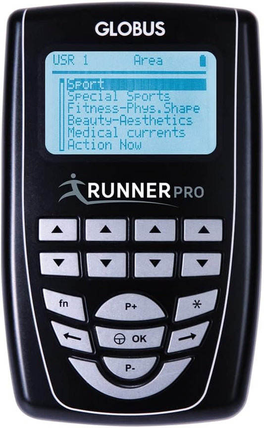 | Runner Pro, 4-Channel Electrostimulator, 254 Programs for Amateur and Professional Podists, Treatments to Improve Performance and Stimulate Muscle