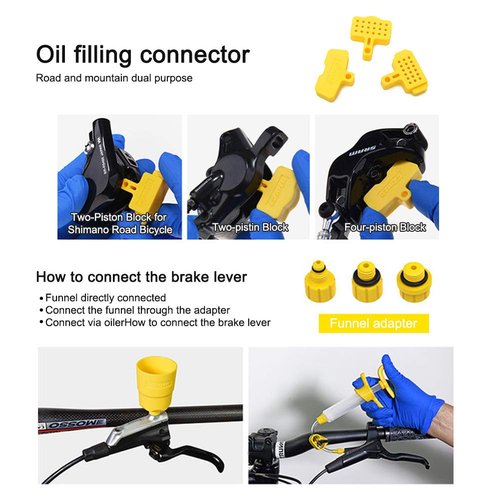 HKZTUY Hydraulic Brake Bleed Kit for MTB – Fix Spongy Brakes, Fits Shimano, MAGURA & SRAM, for DIY Home & Pro Shop Use Maintenance, Boosts Brake Performance