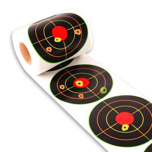 Highwild 4 Inch Splatter Adhesive Bullseye Shooting Target Stickers - Splash Effect of Multiple Colors - 200 Pack