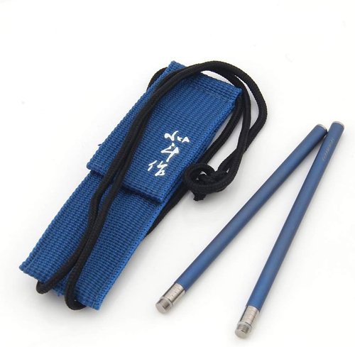 Chopsticks, Foldable Portable Titanium Chopsticks with Carry Bag, Tableware for Outdoor Camping Picnic (Grey)