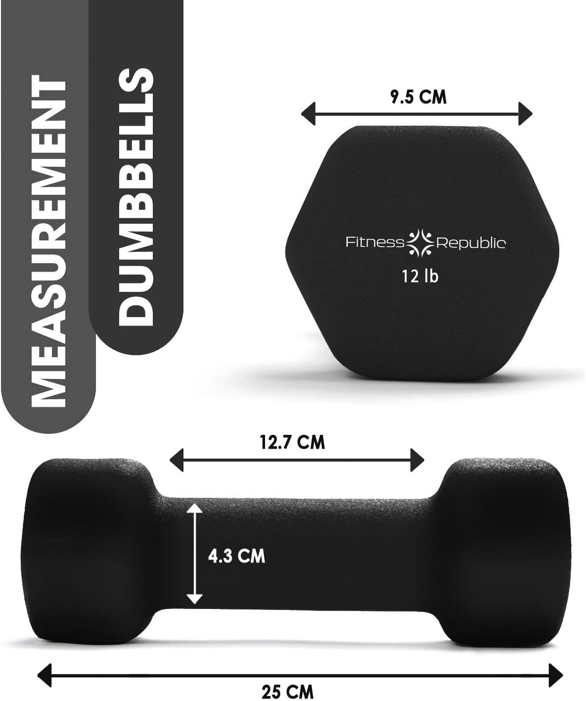Neoprene Dumbbell Storage Rack - 2.0MM Steel Organizer for Home Gym - Easy Assembly