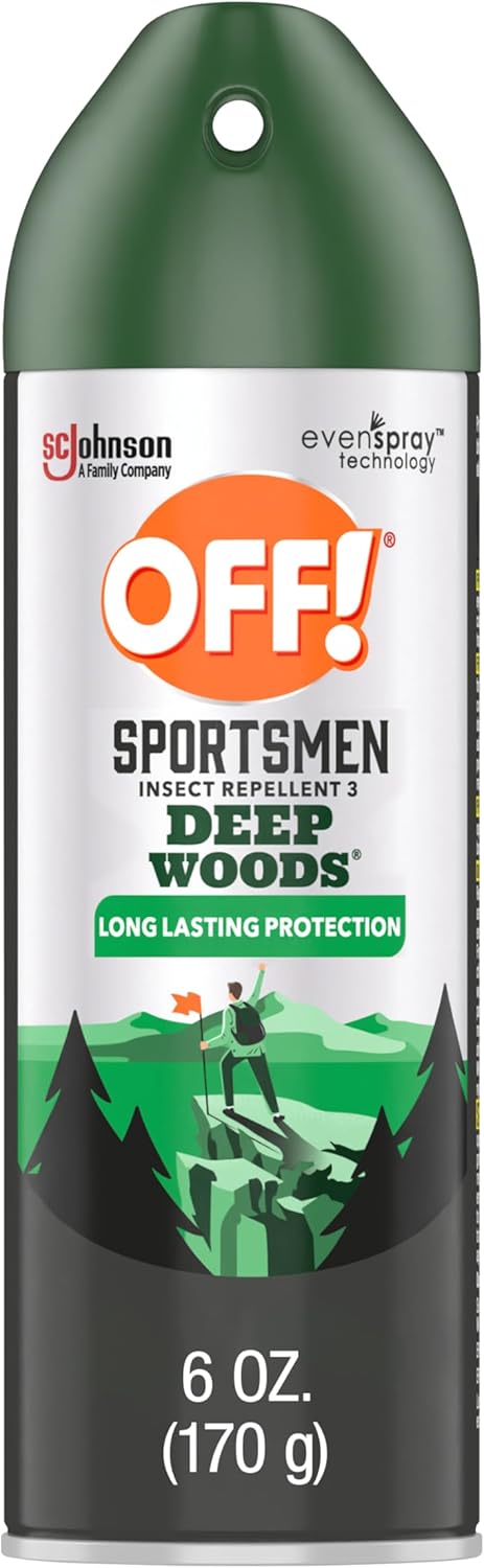 OFF! Deep Woods Sportsmen Insect Repellent Aerosol, Bug Spray Containing 30% Deet, Protects Against Mosquitoes, 6 Oz, 4 Count