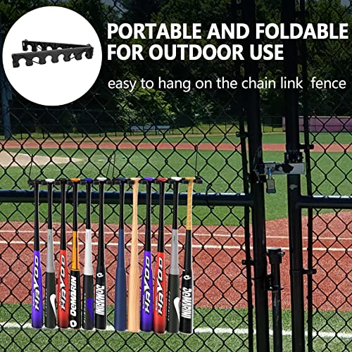 Foldable Baseball Bat Rack Organizer for 12 Bats Dugout Storage