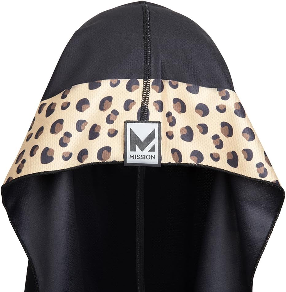 MISSION Cooling Hoodie Towel- Hood Towel, Evaporative Cool Technology, Cools Instantly When Wet, UPF 50 Sun Protection, Contours Your Head to Stay in Place, Great for Sports, Fitness, Gym