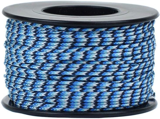 Atwood Micro Sport Cord 1.18mm X 125 Ft Small Spool Lightweight Braided Cord (Blue Snake)