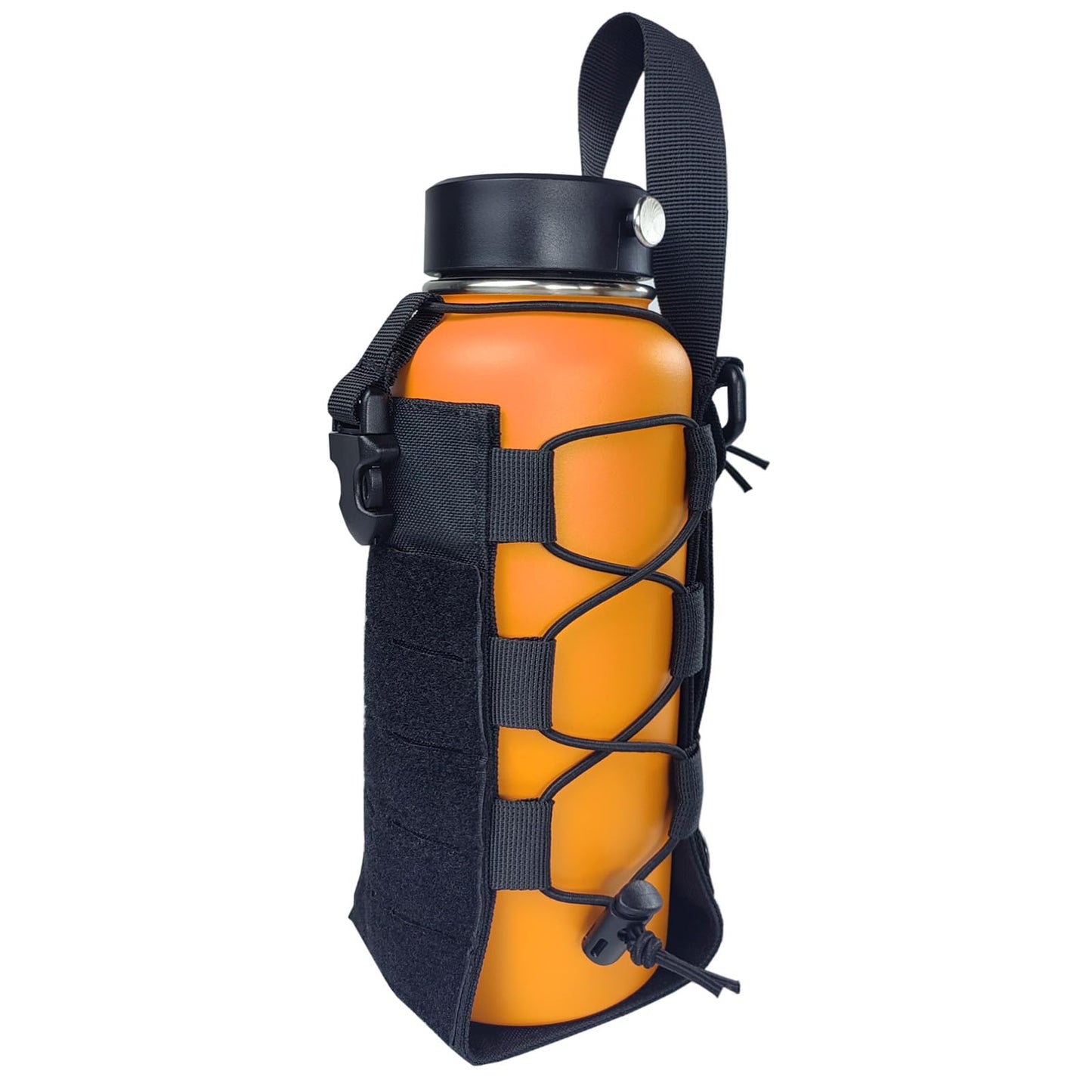 Fyelo Molle Water Bottle Holder Tactical Pouches 32 40 64 oz Multi Use for Outdoor Sports/Backpack/Vest/Belt/Bike, 3 Color (Black, Brown, Green)