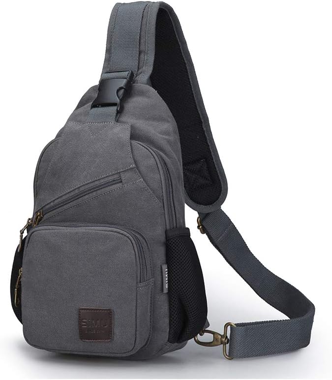 Sling Bag Pack Canvas Shoulder Sling Backpack Small Crossbody Chest Bag for ipad mini