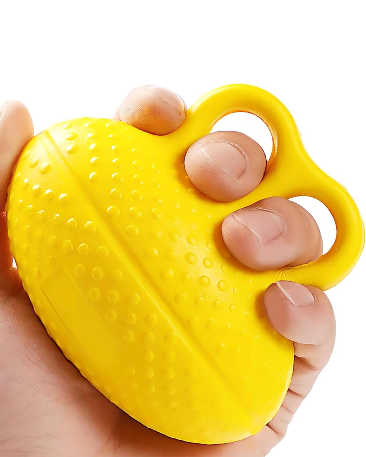 Hand Grip Strength Trainer,Finger Exerciser Balls for Hand Therapy,Stress Relief Balls for Adults(Yellow)