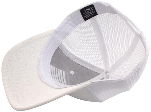 TSSGBL White American Flag Hat Patriotic USA Trucker Baseball Cap XXL Deep Big Large Oversized Men Women Snapback Mesh Ball Cap Memorial Veterans 4th of July Gift