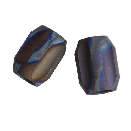 Titanium TC4 Pendant Charm Bracelet Necklace Parachute Cord EDC Pendant Bead DIY Accessories SHA (Flame Texture), Small