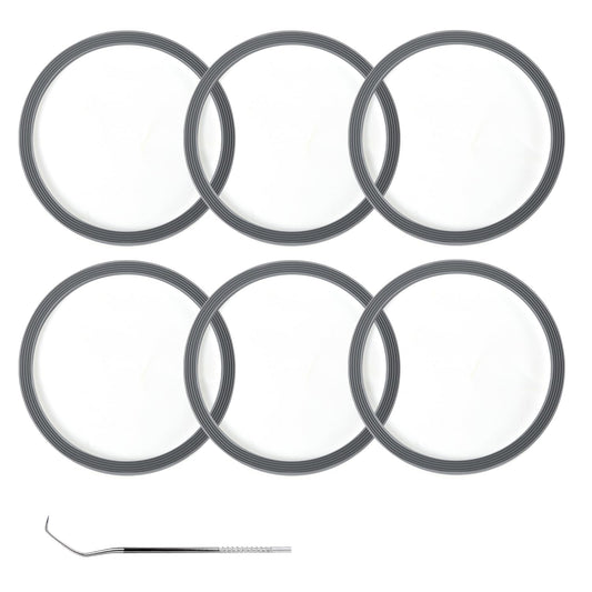 6pcs Water Bottle Gasket + Crochet, O Ring Water Bottle Gasket Replacement Parts Silicone Lid Seal Ring Accessories for Owala FreeSip 19/24/32/40oz