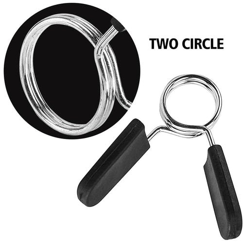 EastyGold Barbell Clamps Dumbbell Spring Clip Circlip Collars 1 Inch Weight Bars Clips Fitness Weightlifting Lock Buckle for Standard Bar 25mm 2 Pack