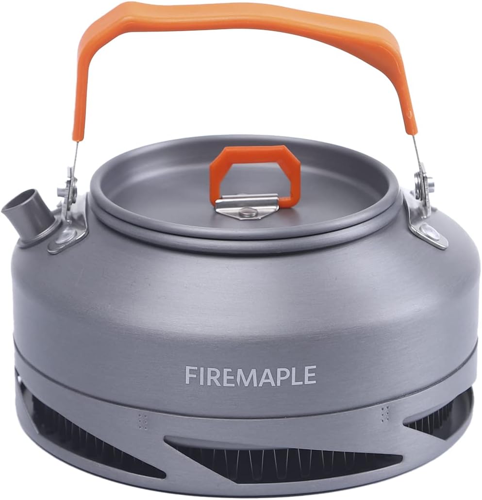 Fire-Maple XT1 0.8 Liter Camping Kettle | Portable Lightweight Aluminum Teapot | Heat Exchanger Pot