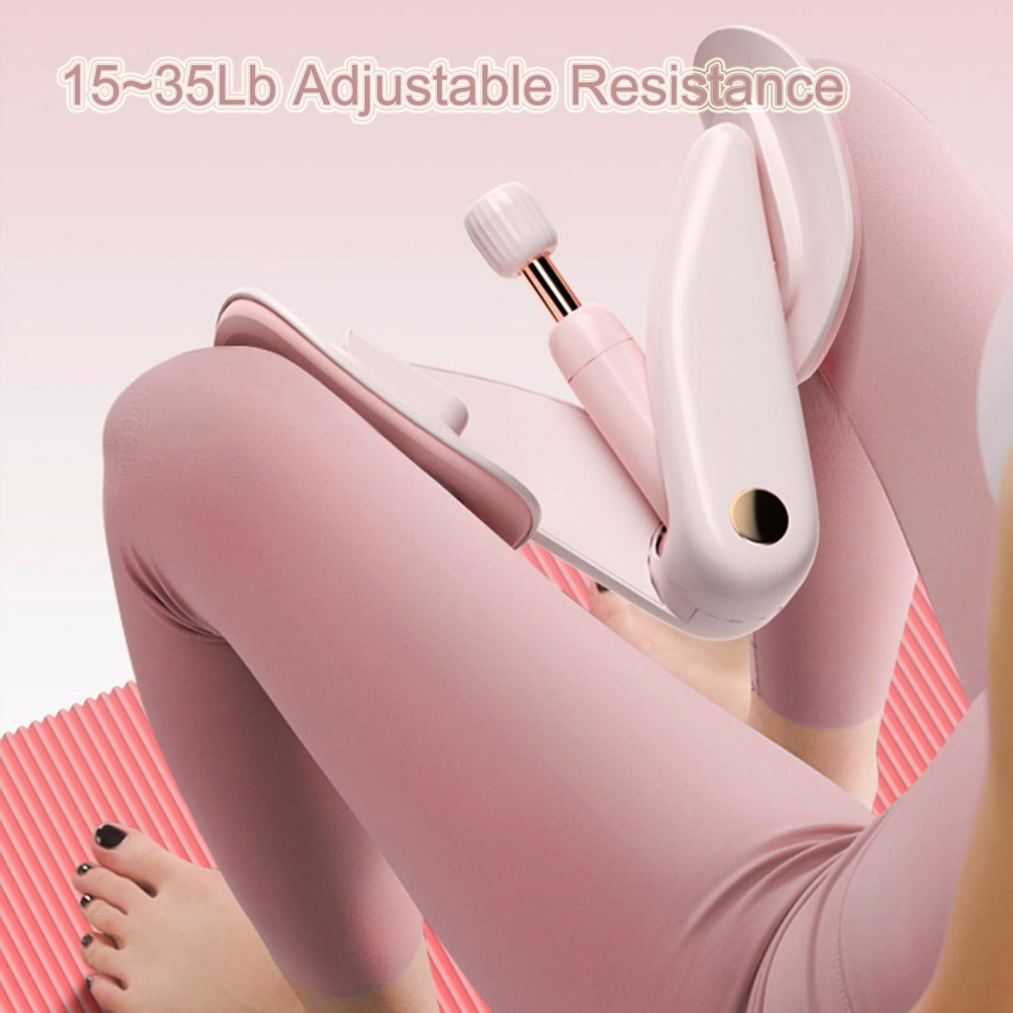 Thigh Exerciser Master Upgraded Version,Adjustable Resistance,Workout Equipment of Arms,Home Fitness Equipment,Inner Thigh Toners Master,Trimmer Thin Body,Leg Exercise Equipment,Arm Trimmers (Pink)