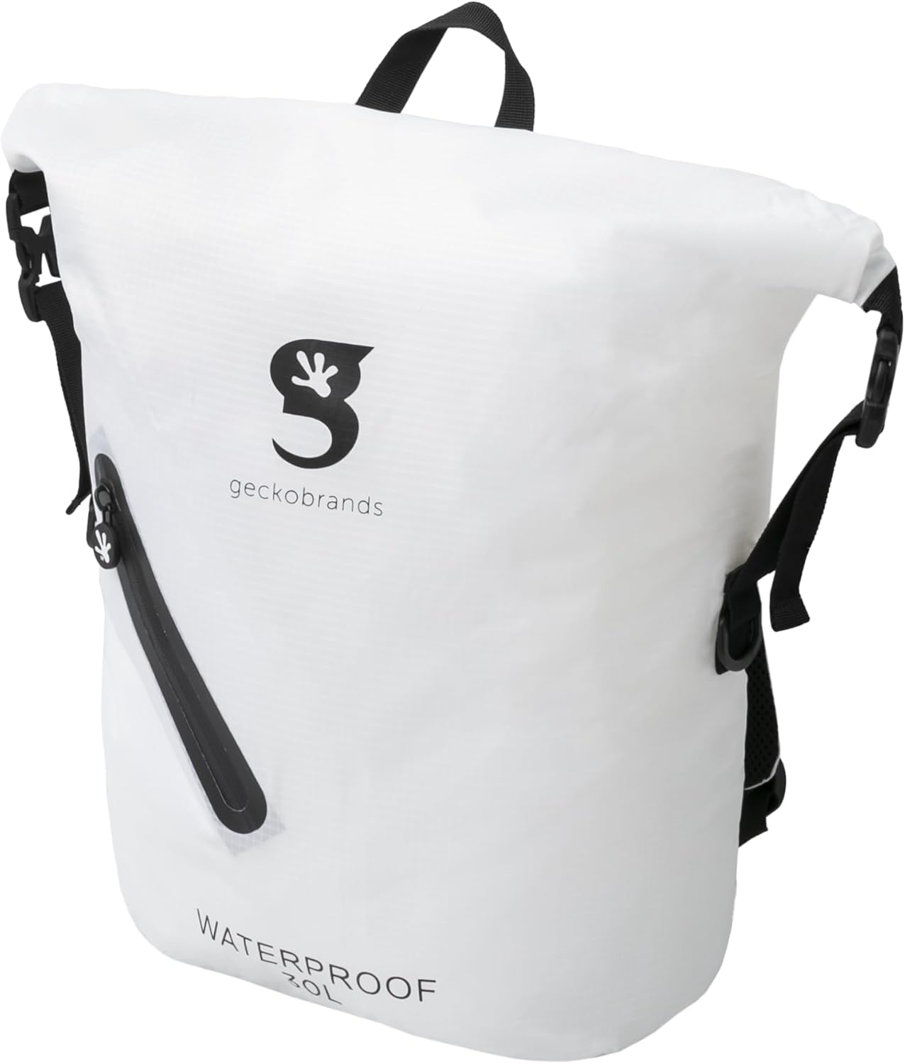 geckobrands Lightweight 30L Waterproof Backpack - Lightweight Watertight Outdoor Bag Hiking Traveling Light Water Activities