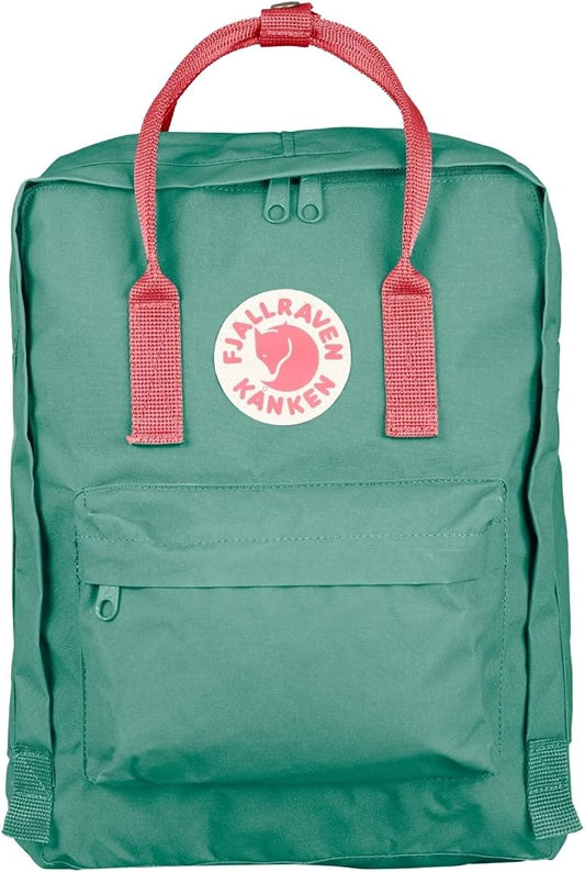 Fjällräven Kånken Backpack - Frost Green & Peach Pink - One Size, Durable & Stylish