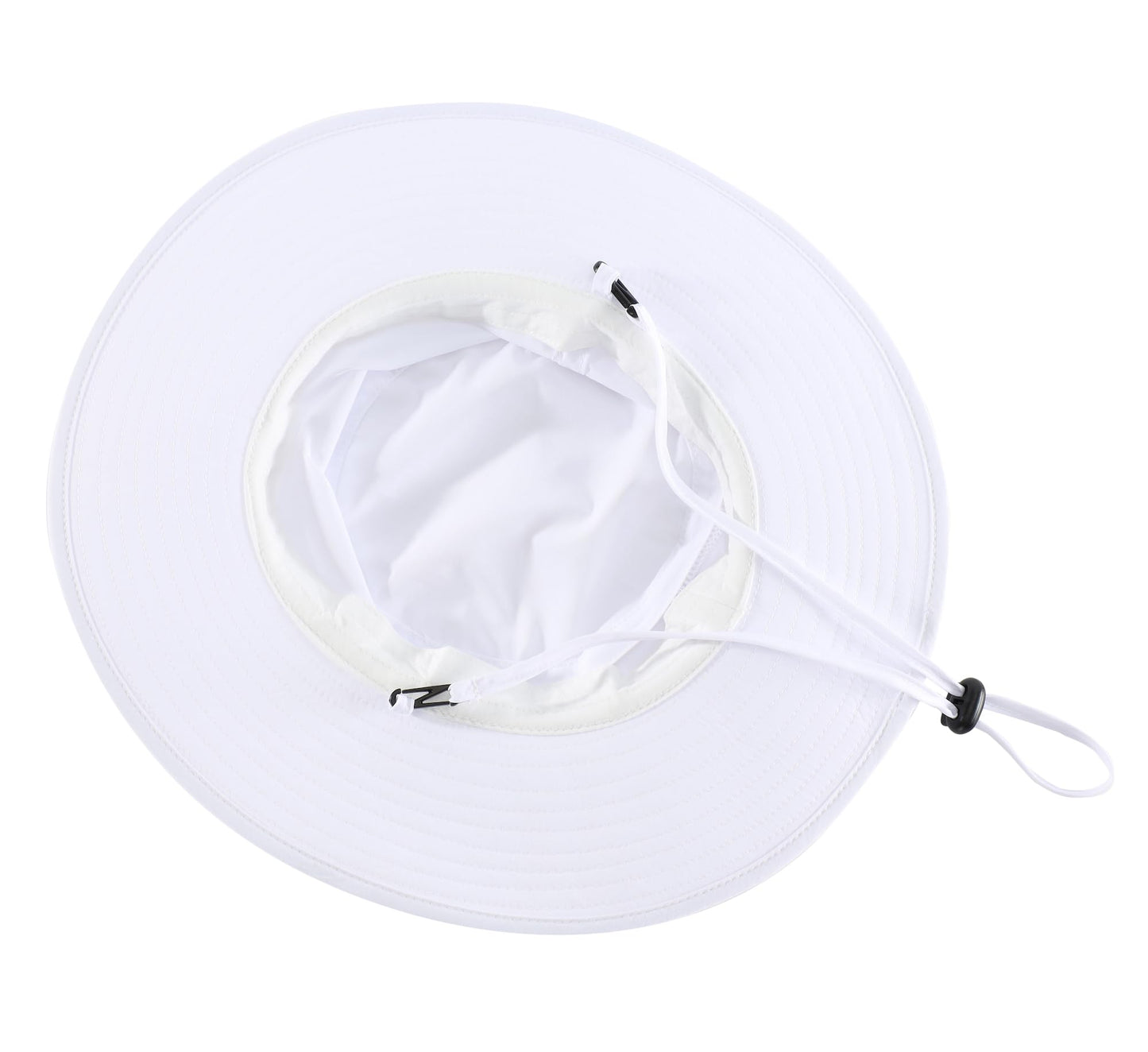 Home Prefer UPF50+ Mens Sun Hat Wide Brim Fishing Hat Breathable Mesh Beach Bucket Hat for Men Women (White)